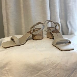 Dolce Vita ivory leather sandals